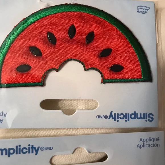 Simplicity Applique Set - Poodle, Butterfly, Shoe watermelon pizza jean decor - Picture 6 of 10